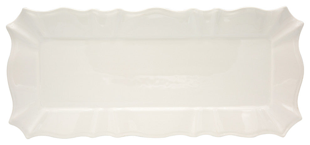 Chloe Rectangular Tray, White