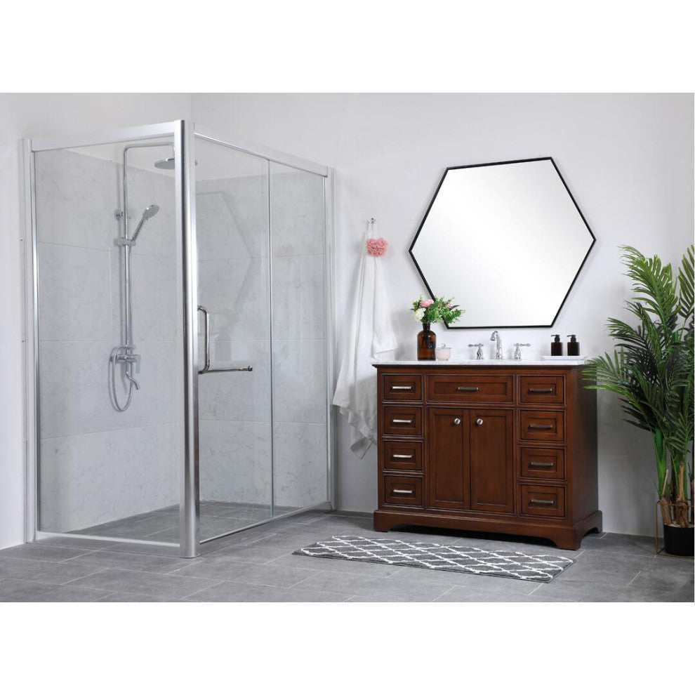 42" Single Bathroom Vanity Set, Teak