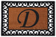 Monogram Insert Doormat 19"x25", Letter D