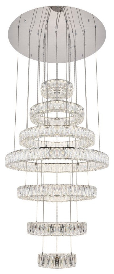 Contemporary Chrome-Light Chandelier