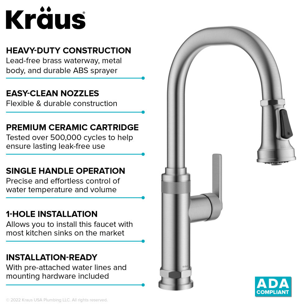 Sellette Pull-Down Kitchen Faucet, Spot Free Stainless Steel, Model Kpf-4102sfs