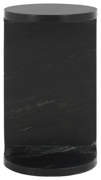 Safavieh Couture Melinda Marble "C" Accent Table Black