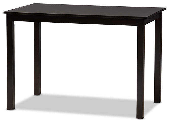 Isidro Modern Contemporary 5-Piece Dining Set, Dark Brown