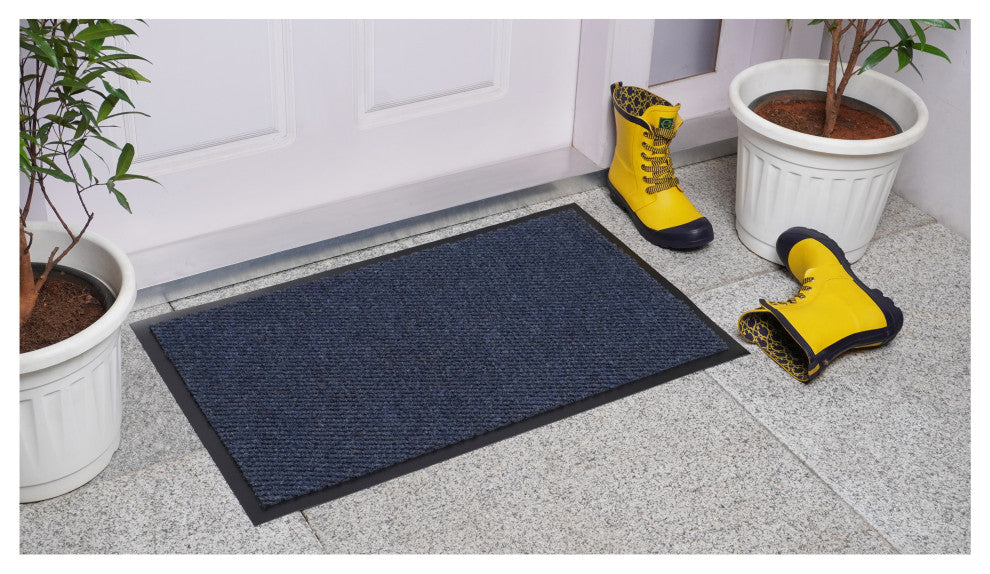 Calloway Mills Blue York Walk Off Doormat, 24"x48"