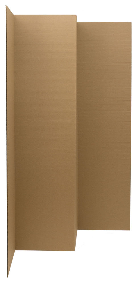 6' Tall Brown Cardboard Room Divider 4 Panel