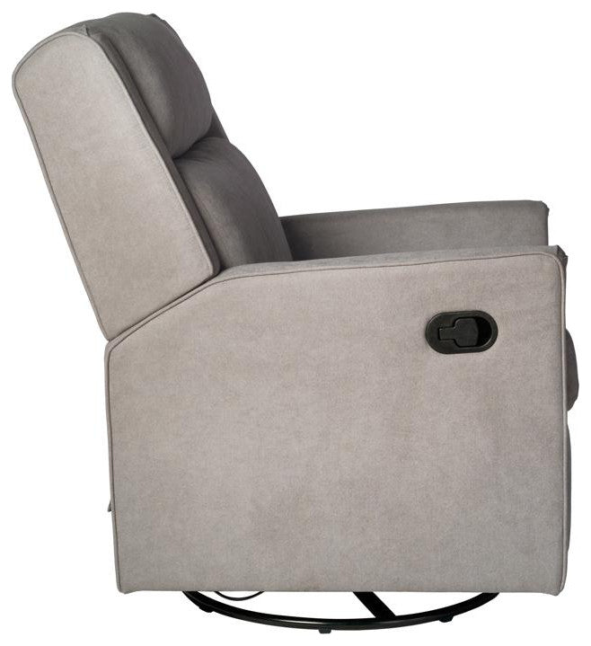 Cash Swivel Glider Rocker Recliner Chair, Light Gray