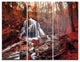 "Silver Stream Waterfall Close-up" Photo Metal Wall Art, 3 Panels, 36"x28"