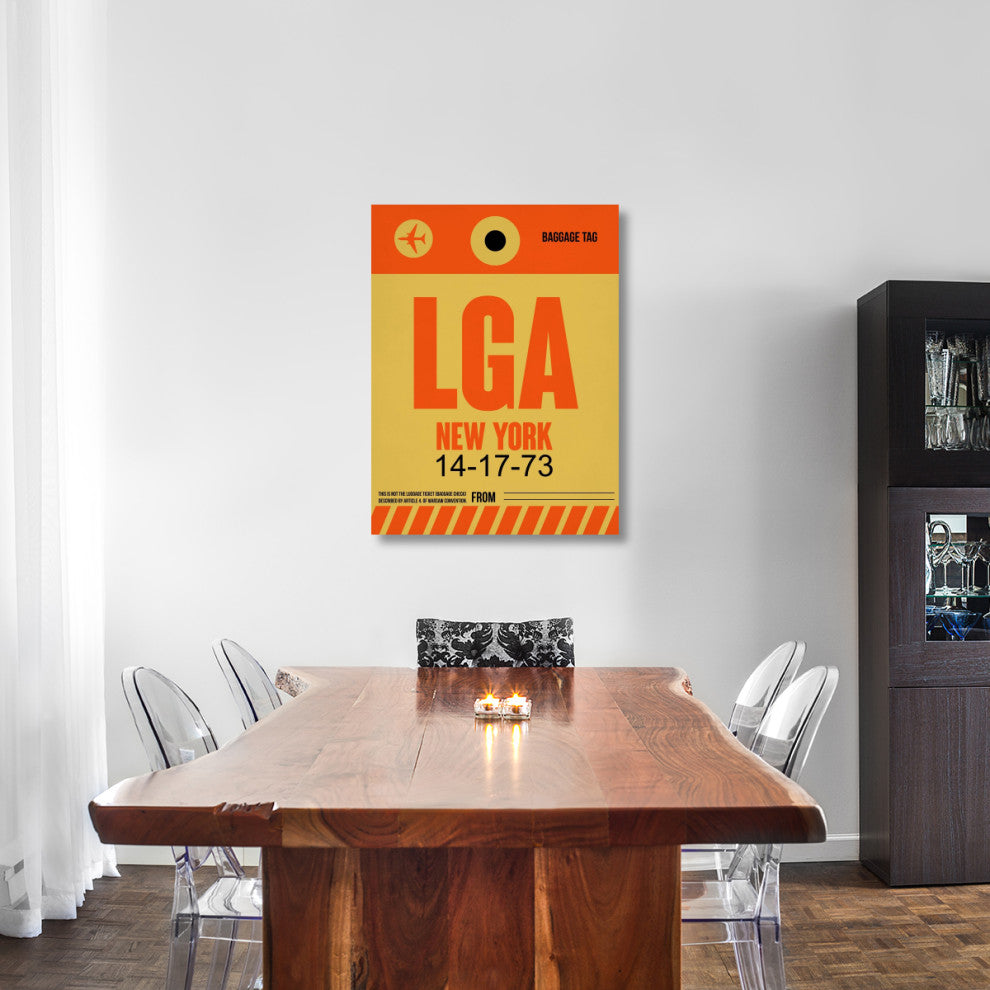 "LGA New York Luggage Tag 1" Fine Art Print