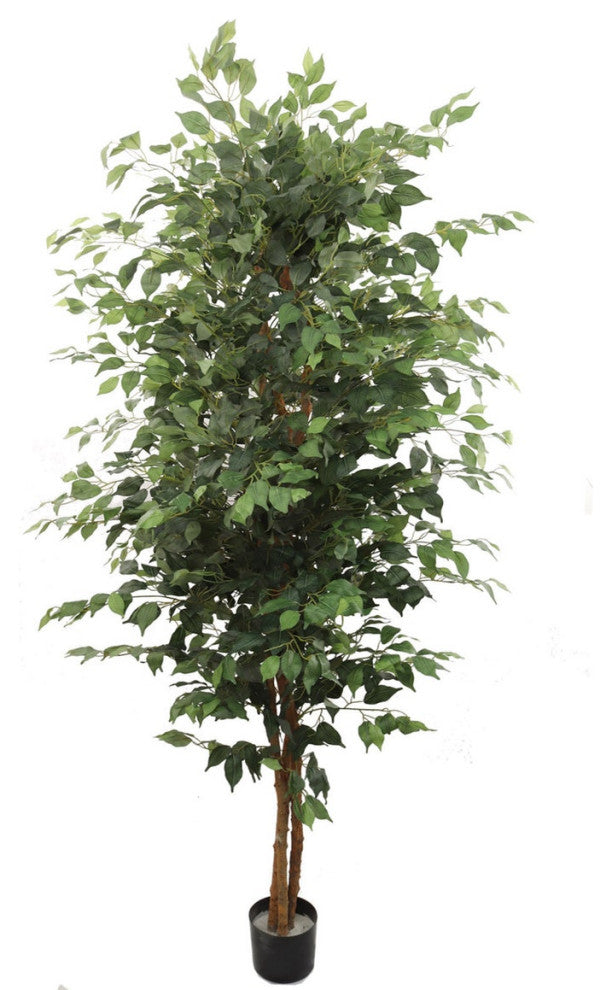 Ficus Tree 7' Tall With 2016 Leave, Planters Pot, Artificial Tree