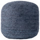 Nuloom Braided Evita Jute Natural, Fiber Cable Pouf, Blue