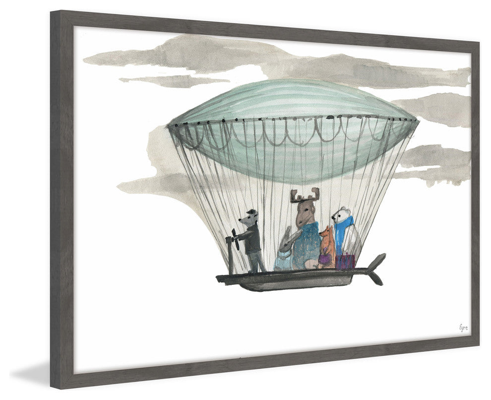 "Globetrotters" Framed Painting Print, 36"x24"