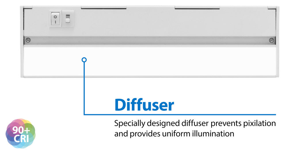 NUC-5 Series Selectable LED Under Cabinet Light, White, 12.5