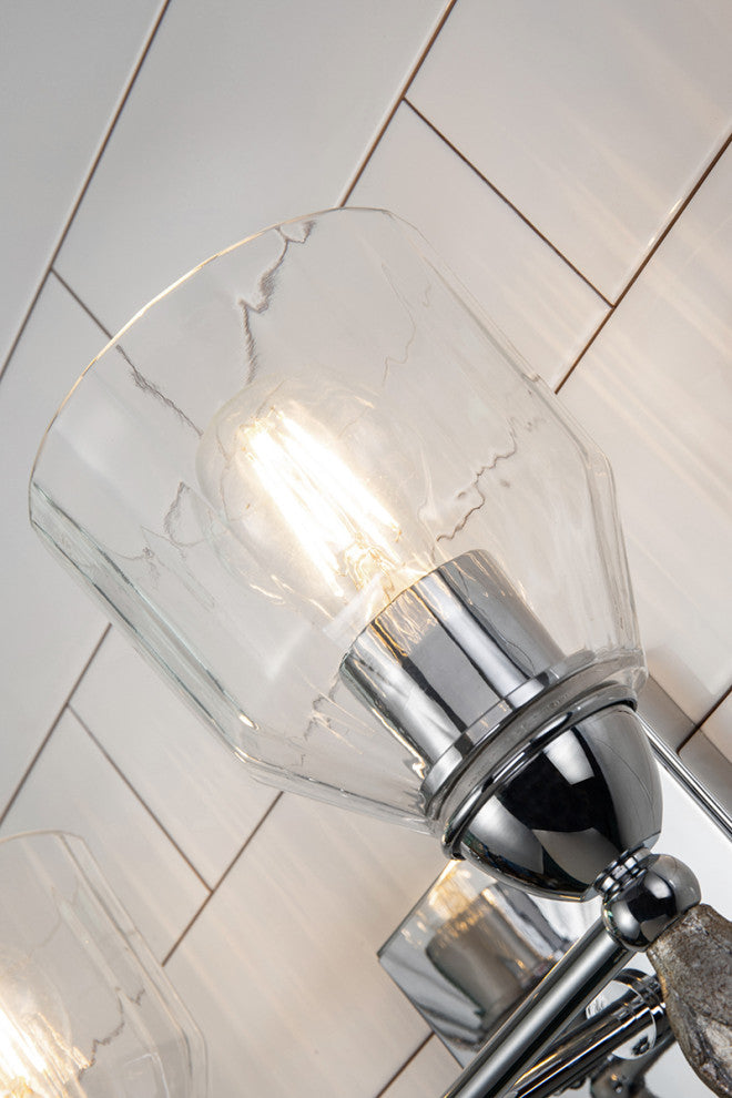 Felice 2 Light Vanity Light, Polished Chrome Finial 1 Silver