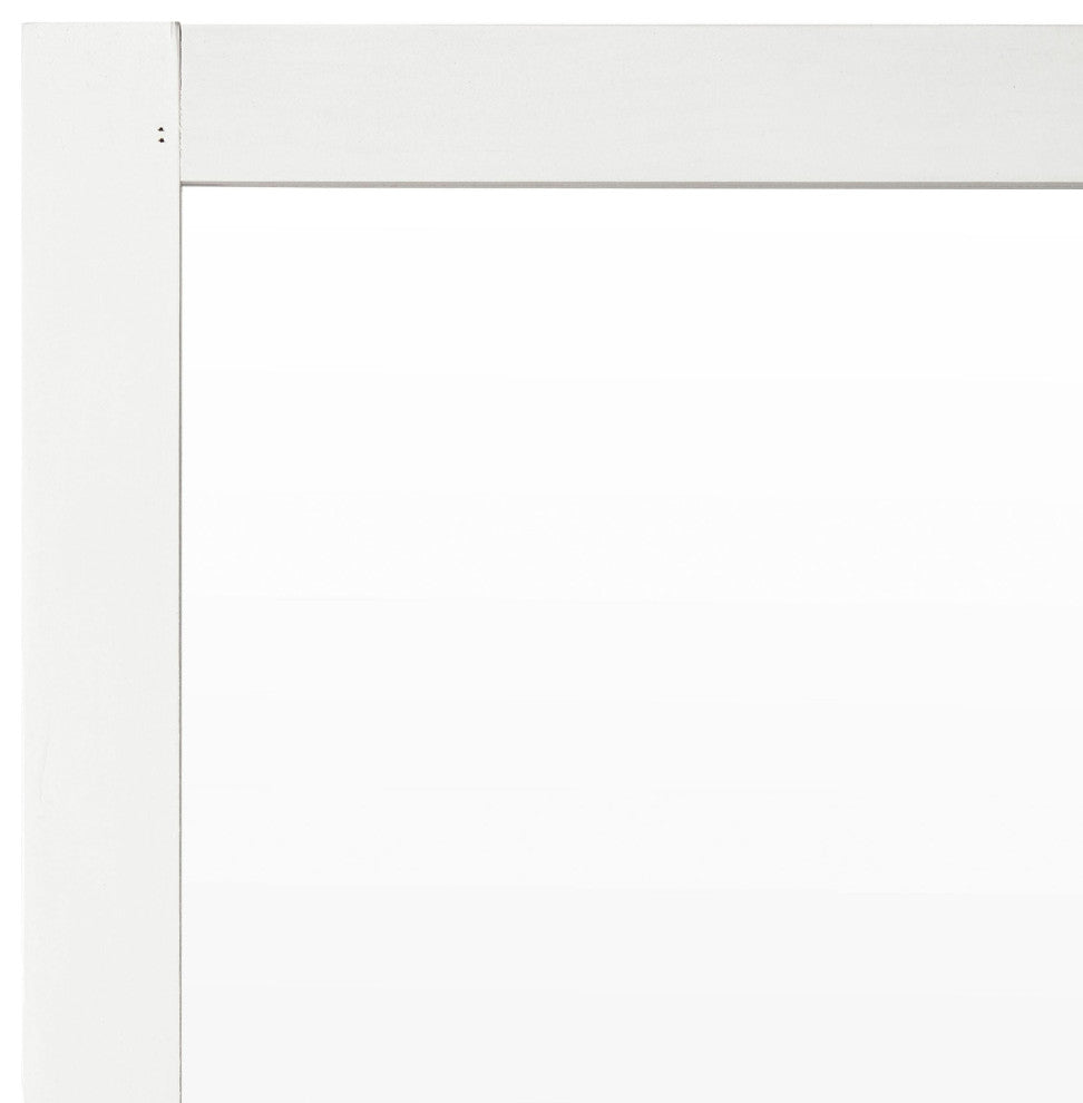 7' Tall Clear Screen, White, 3 Panel