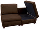 Duobed Storage Sofa Bed, 36"x72", Espresso