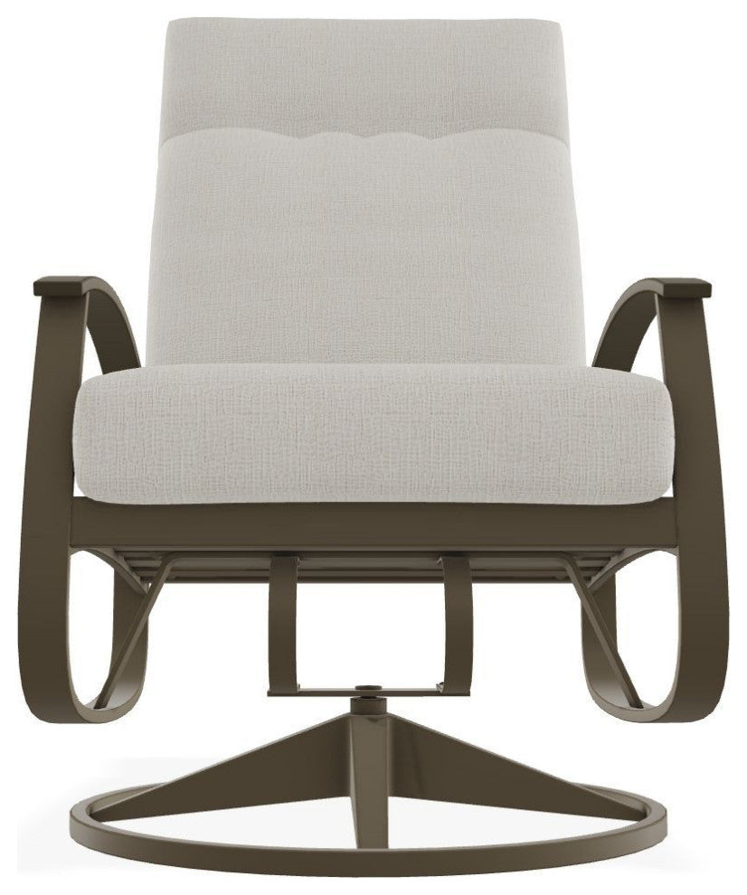 Belle Isle Cushion Deep Seat Outdoor Swivel Rocker, Grasscloth Buff/Beachwood
