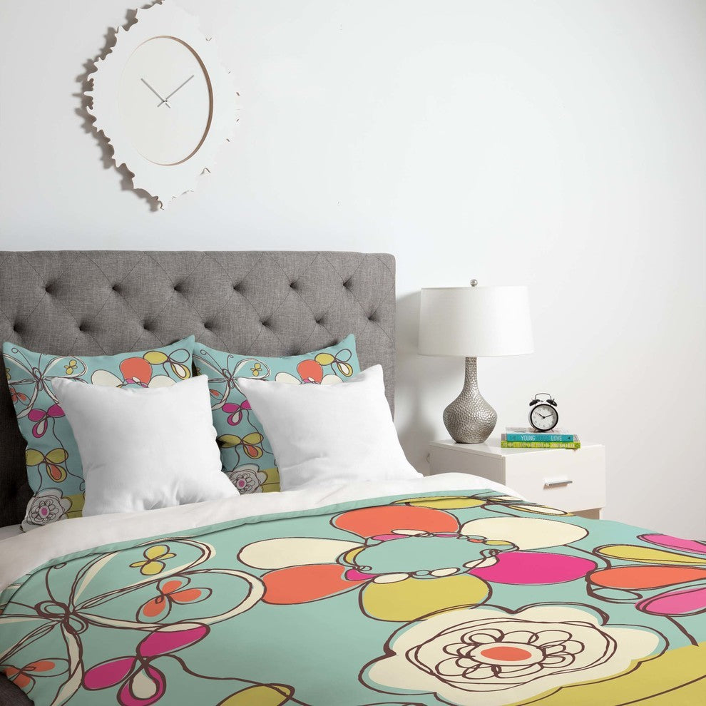 Deny Designs Rachael Taylor Fun Floral Duvet Cover - Lightweight
