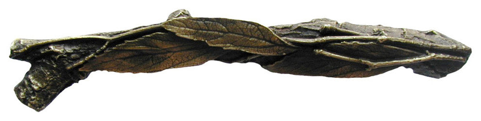 Leafy Branch Pull Antique Brass Left Side, Antique Brass, Left