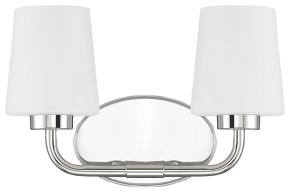 Capra, Polished Nickel, 2-Light Bath