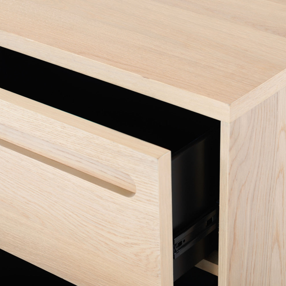 Safavieh Couture Tobiette 2 Drawer Nightstand, Oak