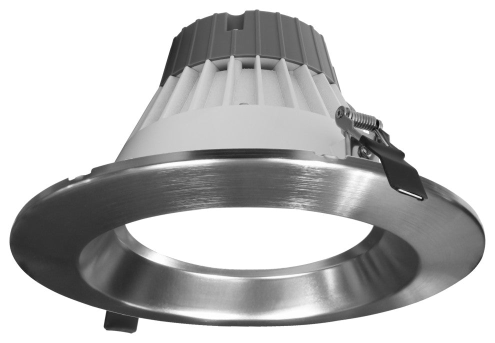 CLR-Select 8" Nickel Commercial Canless LED Downlight Kit