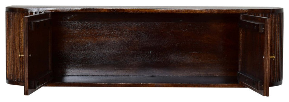 Artisan Furniture Solid Wood Chunky Chestnut Floating Bedside