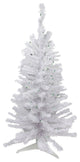 Iridescent Pine Tree 64 Tips 35 Green Lights, White, 2'x17"