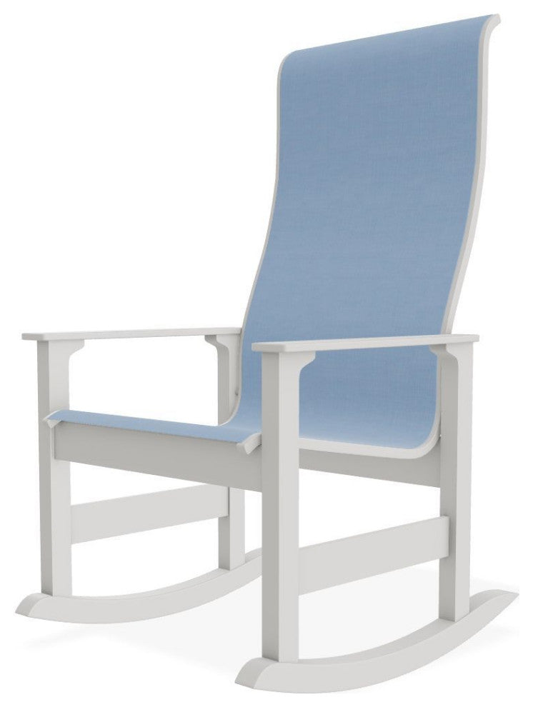 Leeward Sling Outdoor Supreme Rocker, Sky/Snow