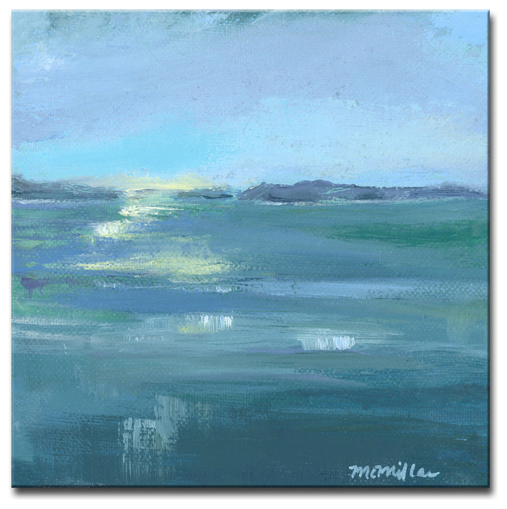 Dusk on the Water' Ready2HangArt Canvas by Leslie Owens, 16"x16"