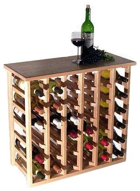 36 Bottle Mahogany Floor Model Wine Rack, Mahogany