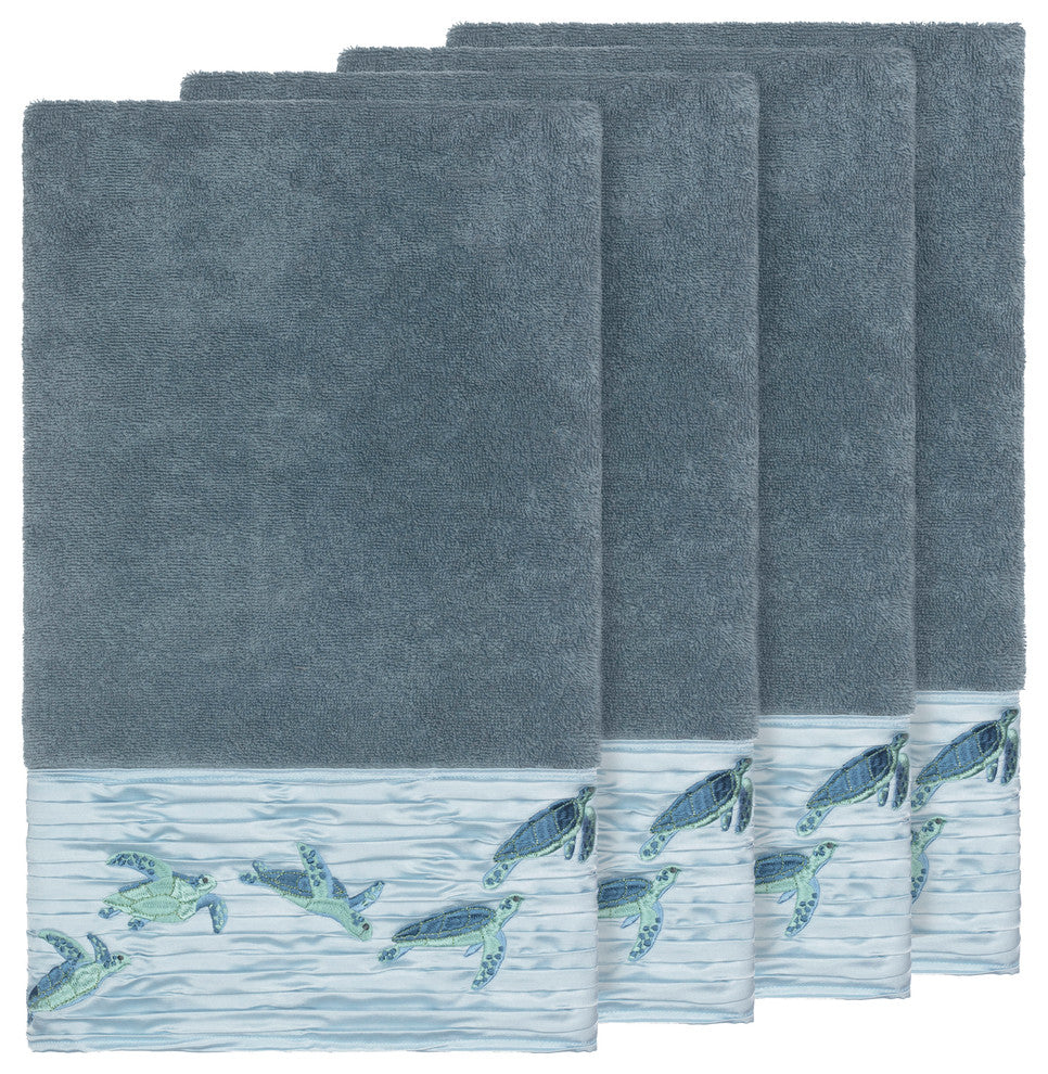 Mia 4 Piece Embellished Bath Towel Set