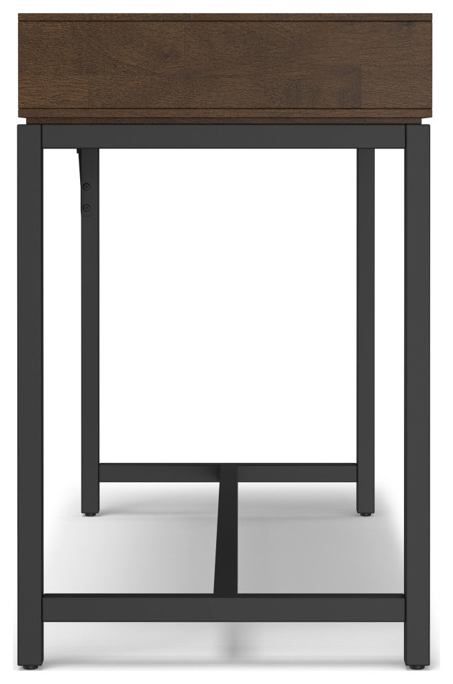 Banting Solid Hardwood Mid Century Small Desk, Walnut Brown
