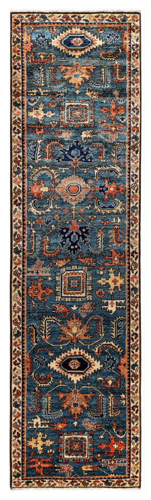 Serapi One-of-a-Kind Hand-Knotted Area Rug Light Blue, 2'6" x 9'5"