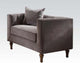 Sidonia Chair With 1 Pillow, Gray Velvet