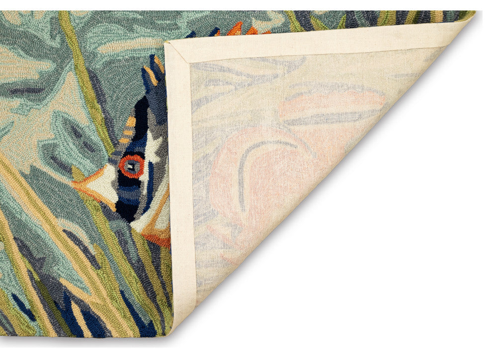Ravella Tropical Fish Indoor/Outdoor Rug, Ocean, 2'x8'