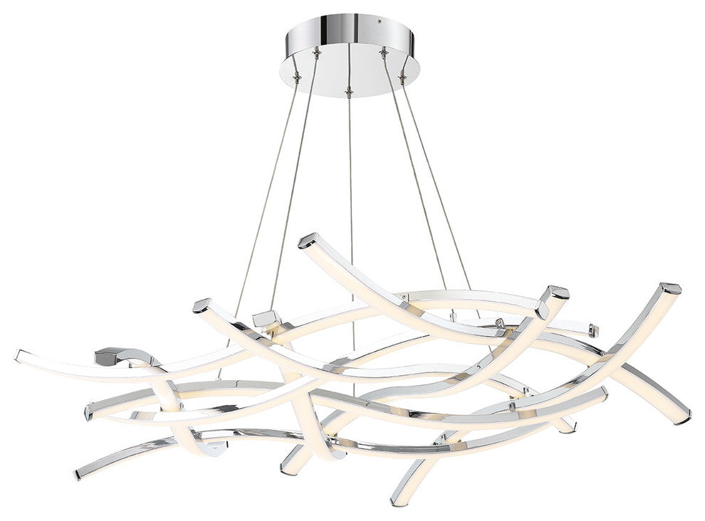Divergence 44" LED Chandelier, Chrome
