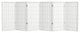 3' Tall Window Pane Shoji Screen, White, 6 Panels