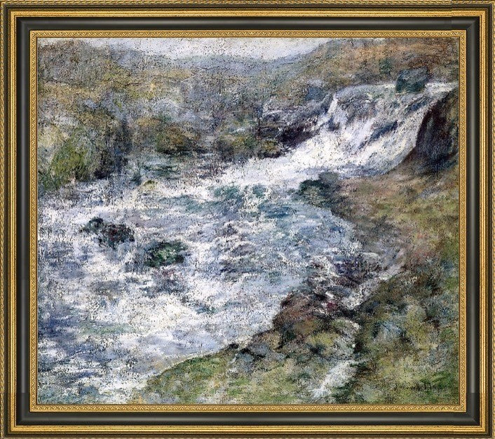 John Twachtman the Torrent Framed Premium Canvas Print, 20"x25"