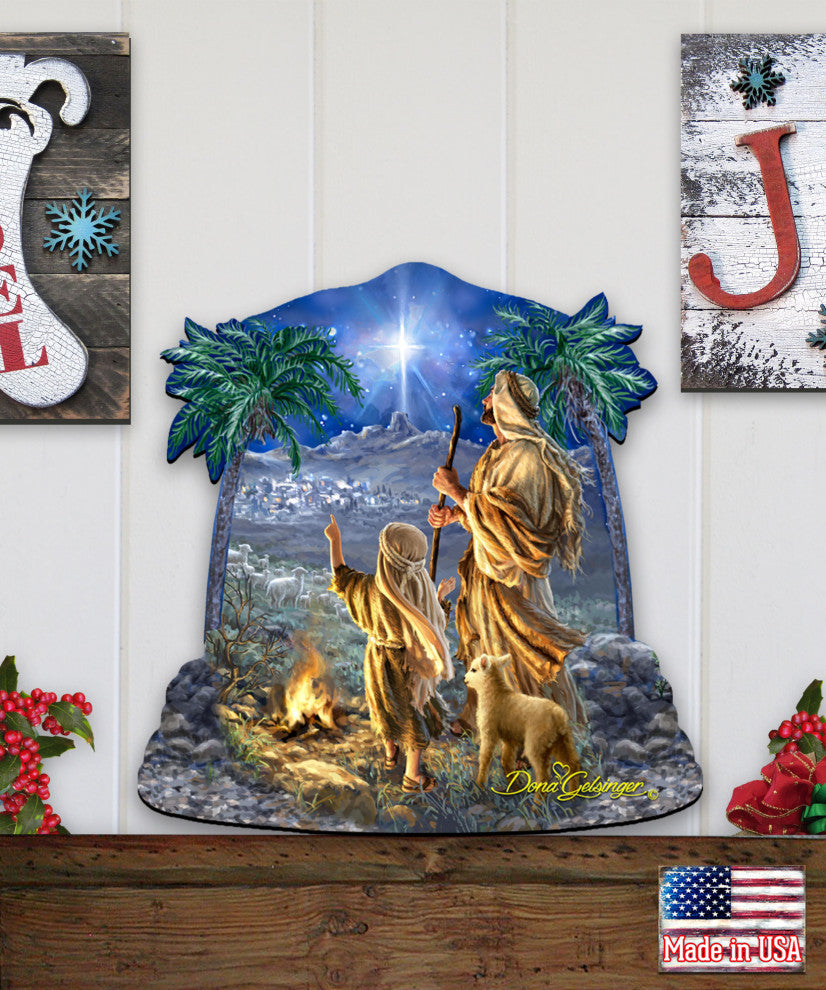 Shepherds Keeping Watch Wall and Door Hanger by Dona Gelsinger