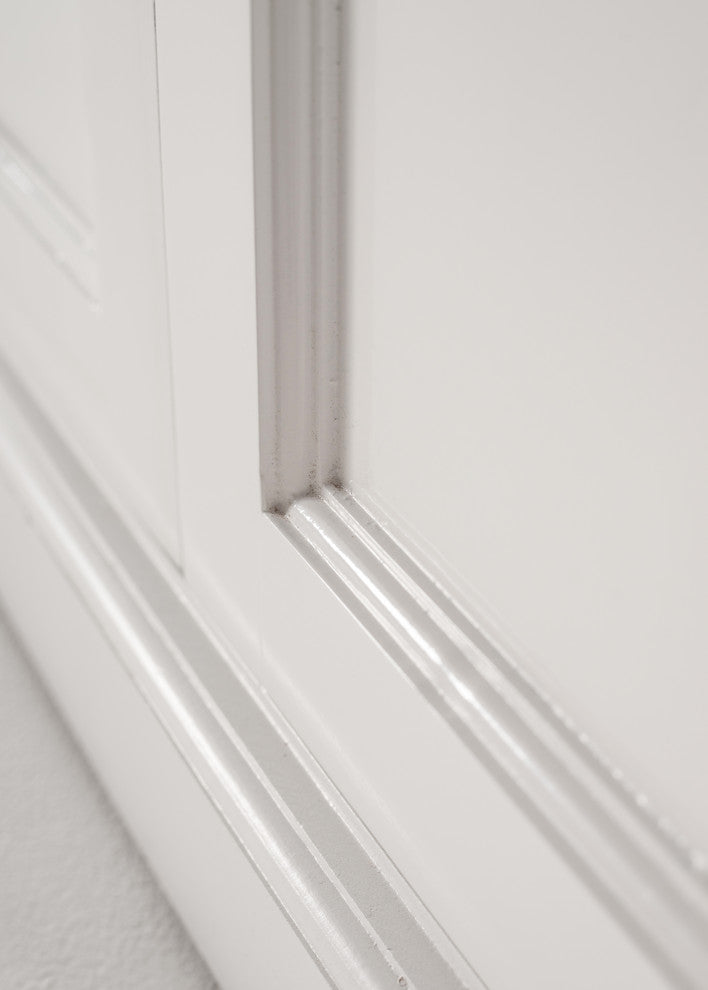 Classic White Halifax Buffet with 6 Glass Doors