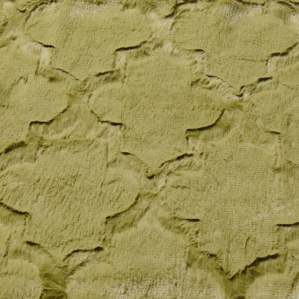 Ashley Jumbo Brushed Faux Fur & Matching Sherpa Borrego Backing Throw, Khaki, 60" X 80"