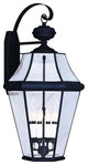 Georgetown Outdoor Wall Lantern, Black