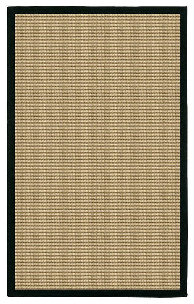 Bay Square Contemporary Area Rug, Black, 8' Square