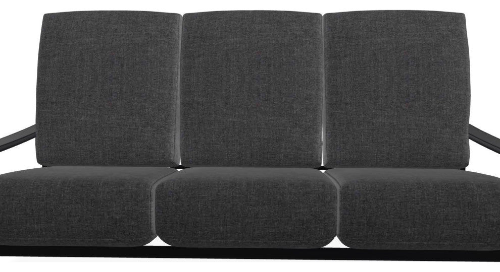 St. Catherine Deep Seat 3-Seat Outdoor Sofa, Slate/Black