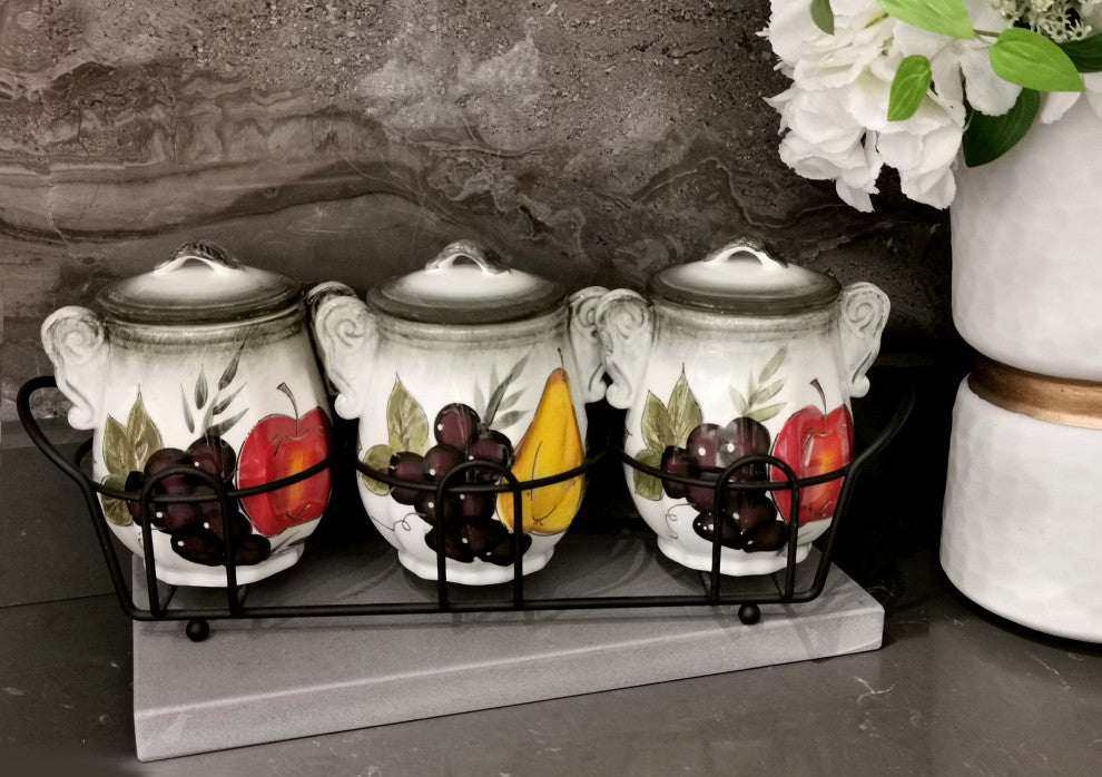 Regina Set of 3 Jar Set in Stand By Lorren Home Trends