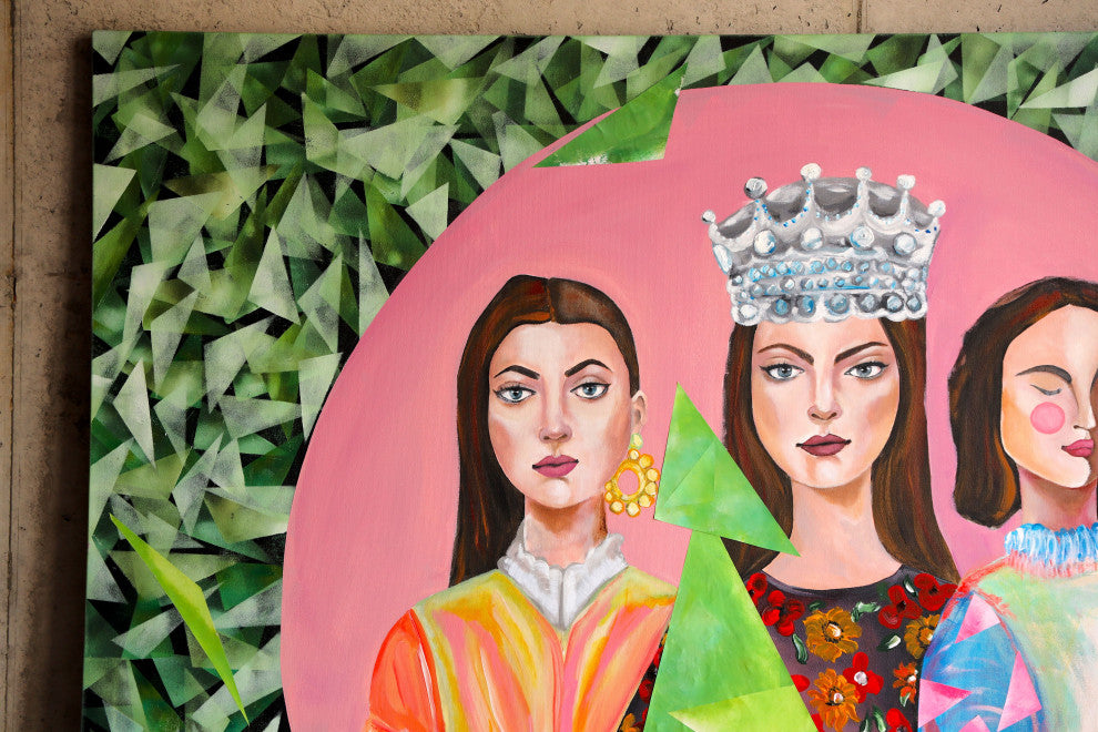 women figurative art, female portrait painting, surrealism, illustration artwork