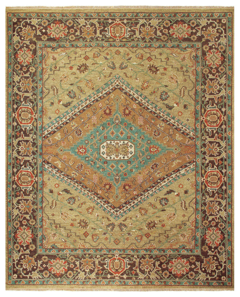 Weave & Wander Albemarle Rug, Gold/Brown, 2'x3'