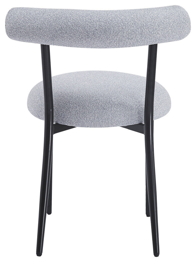 Daimona Fabric Upholstered Dining Chairs, Set of 2, Gray
