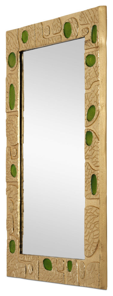 Beau Monde Gold & Green Mirror