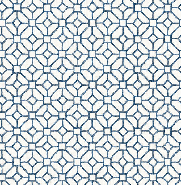 Modern Geometric Wallpaper, Blue, Sample